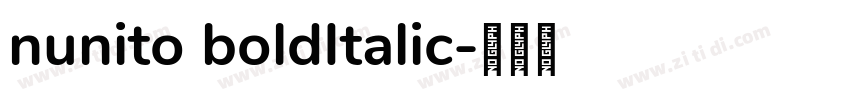 nunito boldItalic字体转换